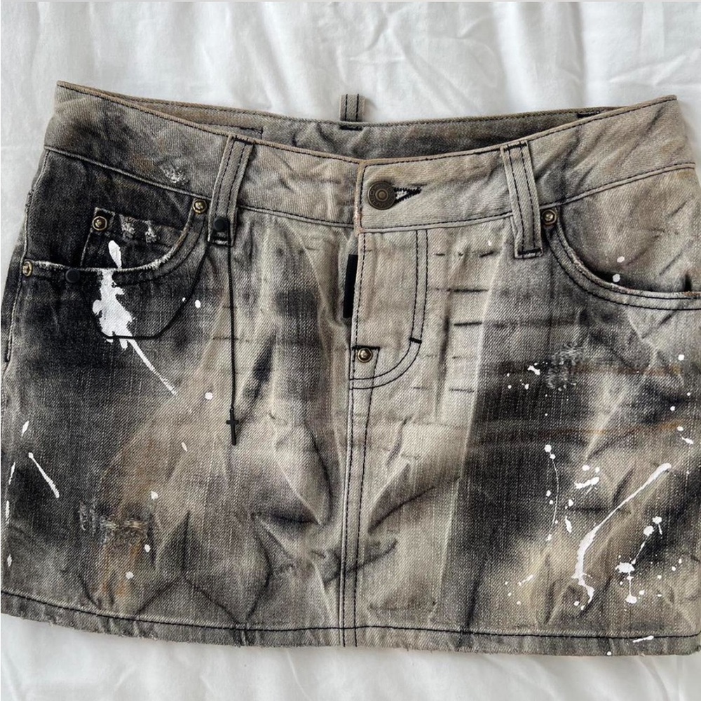 Dsquared2 distressed mini skirt